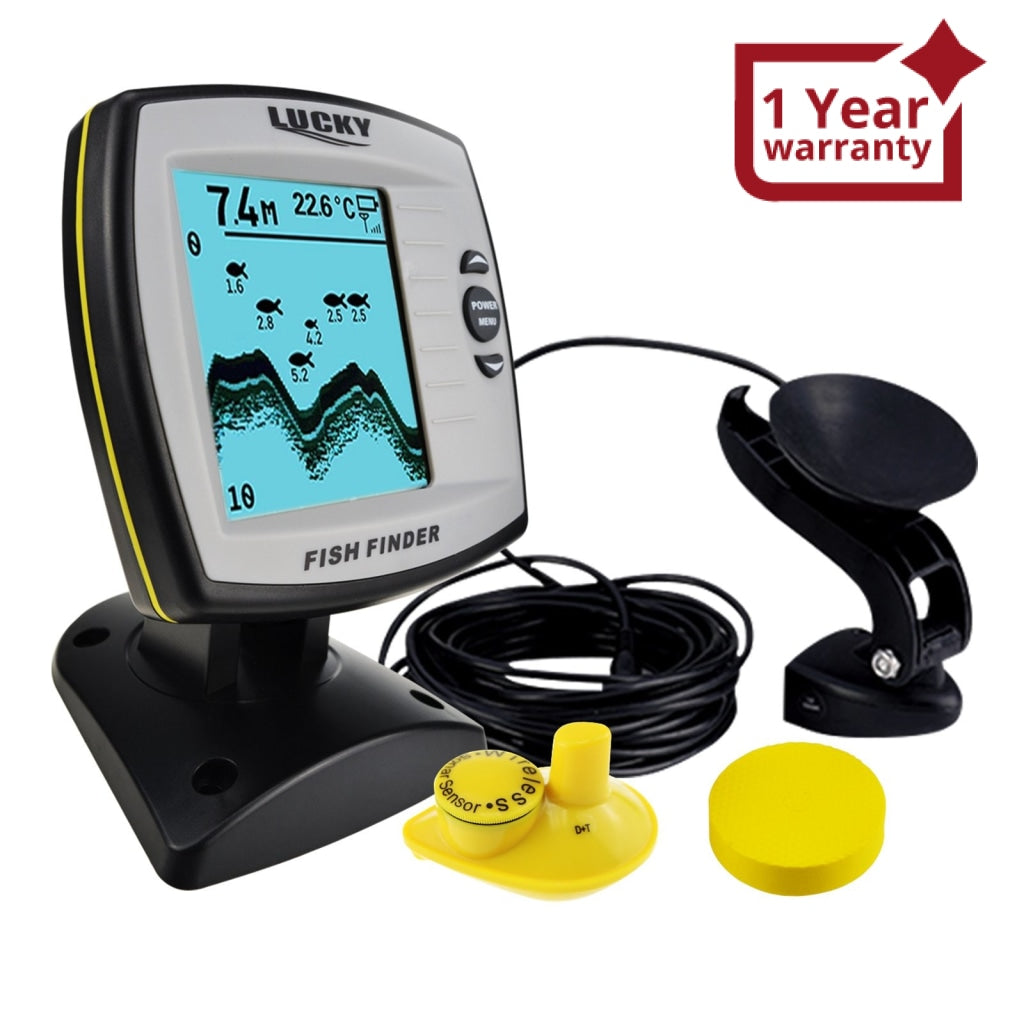 LUCKY Portable Fish Finder 2-in-1 Wireless & Wired Transducer